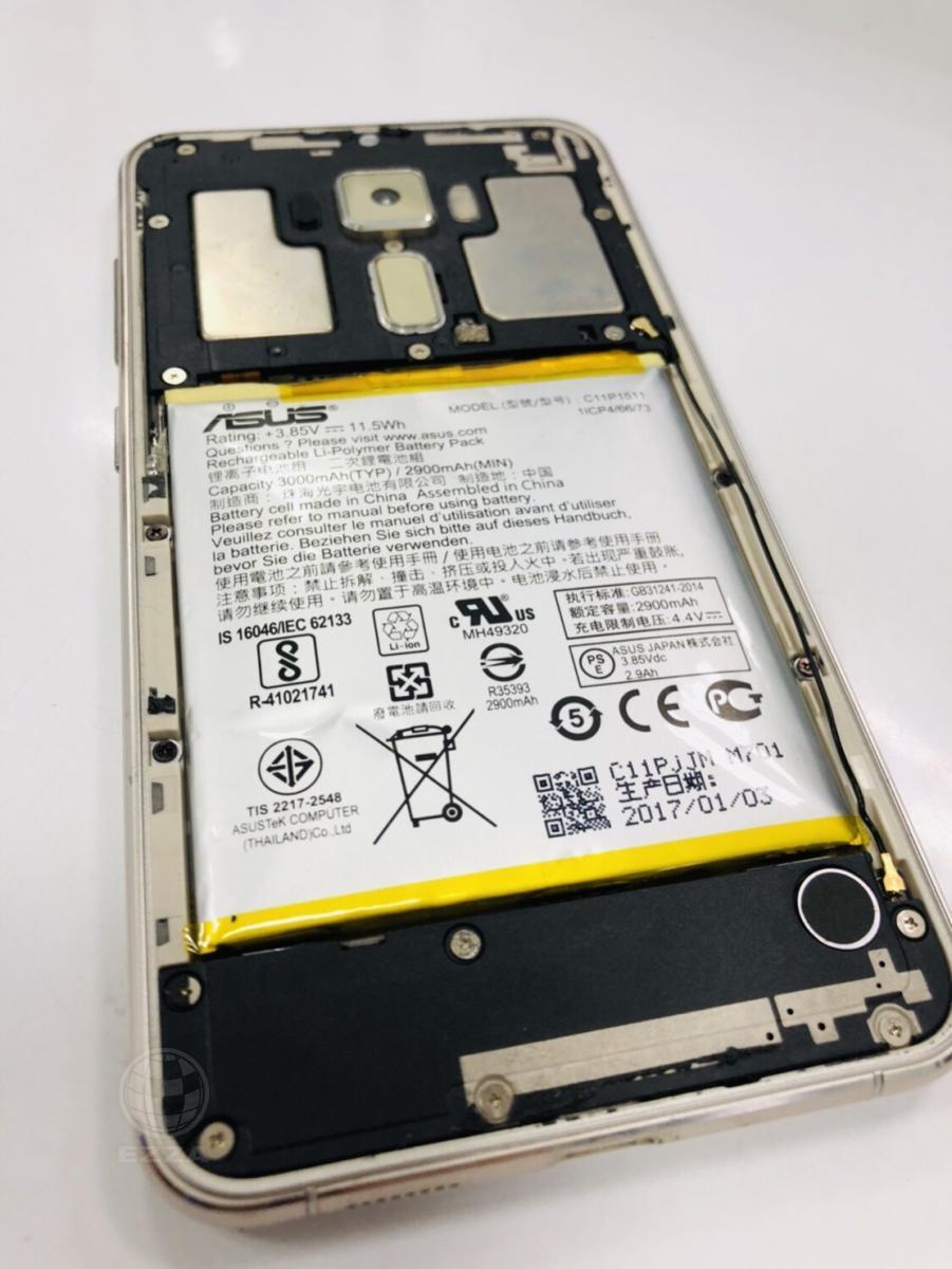 華碩ZenFone3電池膨脹(947手機維修聯盟 新北新店站