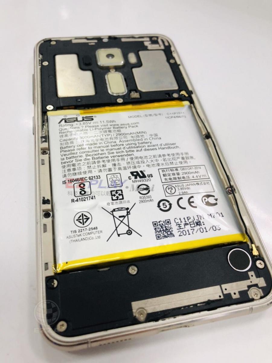 ZenFone3電池膨脹(947手機維修聯盟 新北新店站)