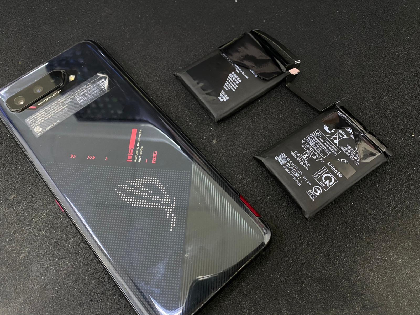 ASUS ROG5電池膨脹(947手機維修聯盟 新北新店站)