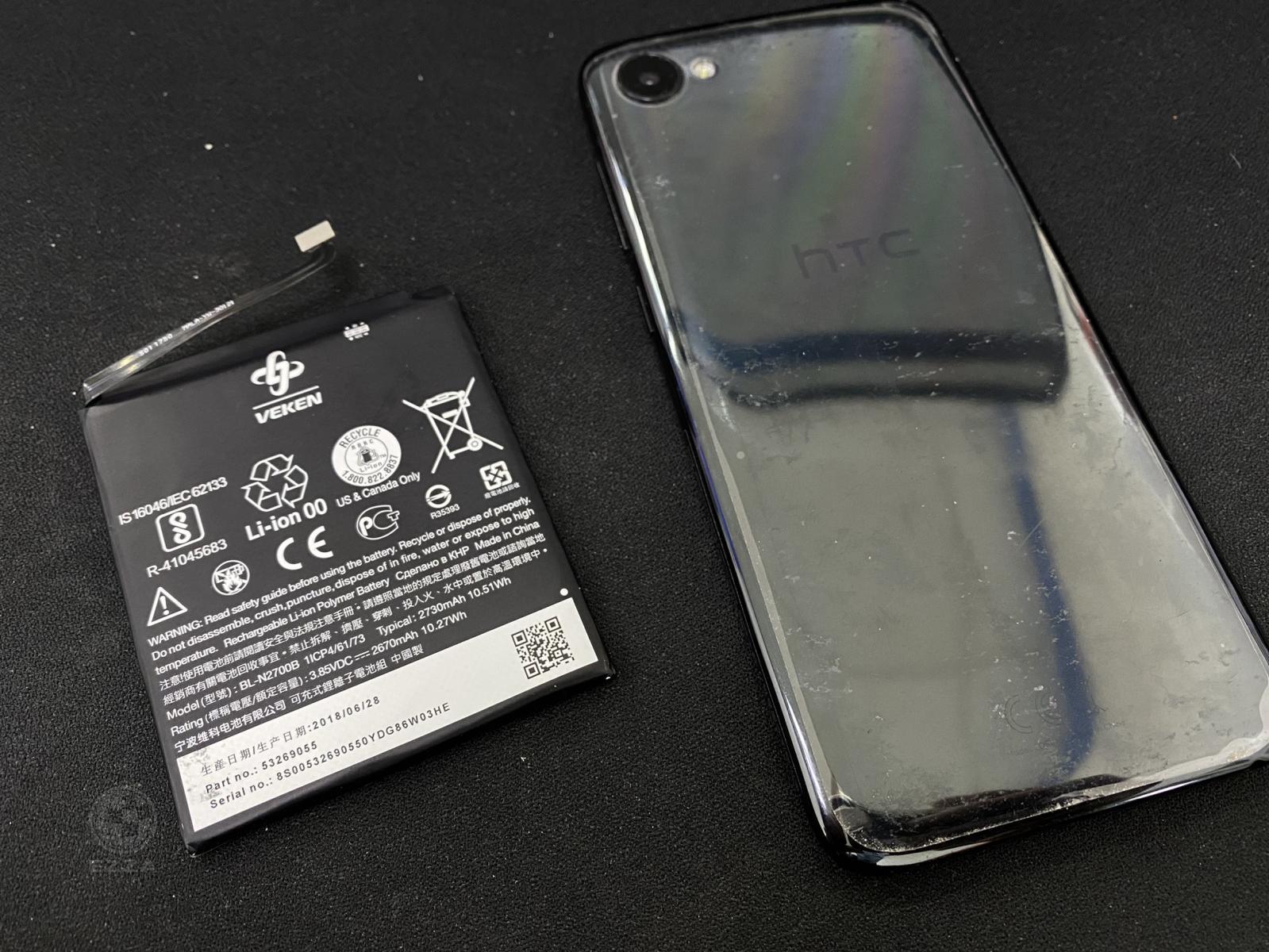 HTC Desire12電池更換(947手機維修聯盟 新北新