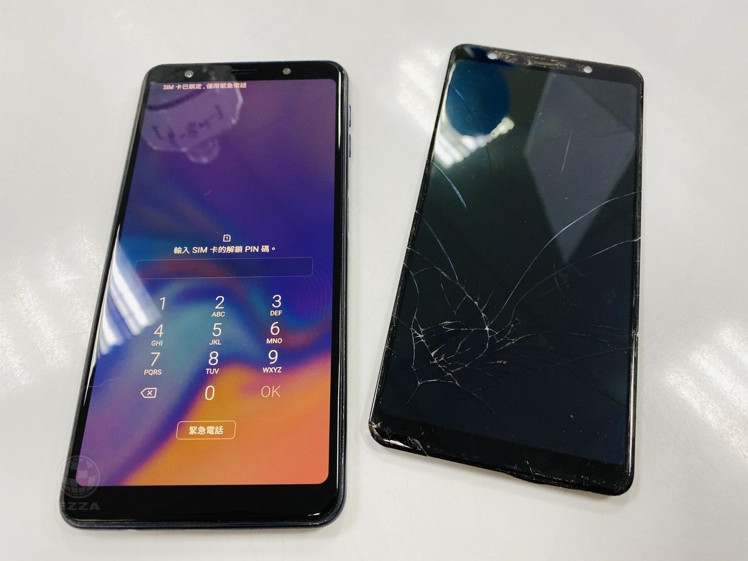 三星A7(2018)螢幕破碎(947手機維修聯盟 新北新店站