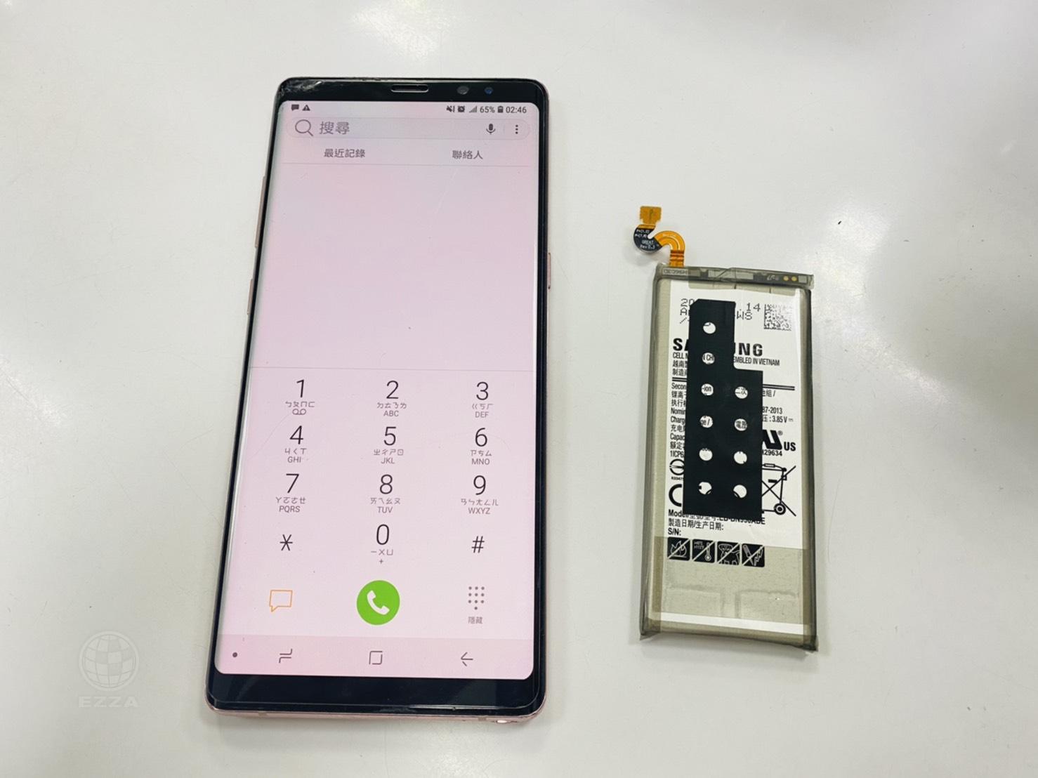 三星NOTE8更換電池(947手機維修聯盟 新北新店站)