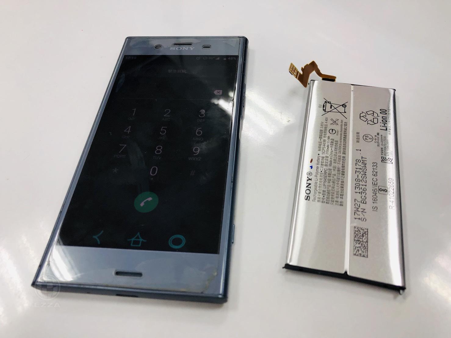 SONY XZ1電池膨脹(947手機維修聯盟 新北新店站)