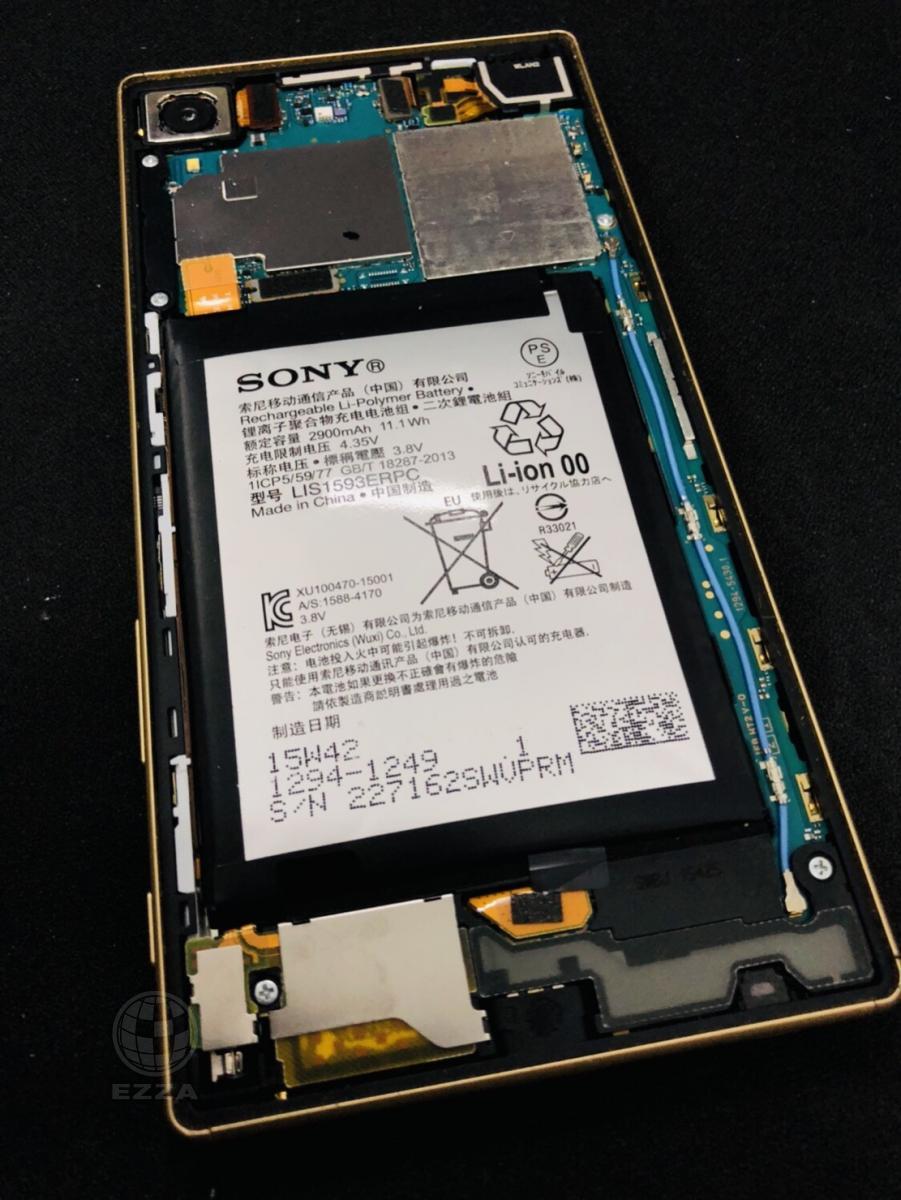 SONY Z5更換膨脹電池(947手機維修聯盟 新北新店站)