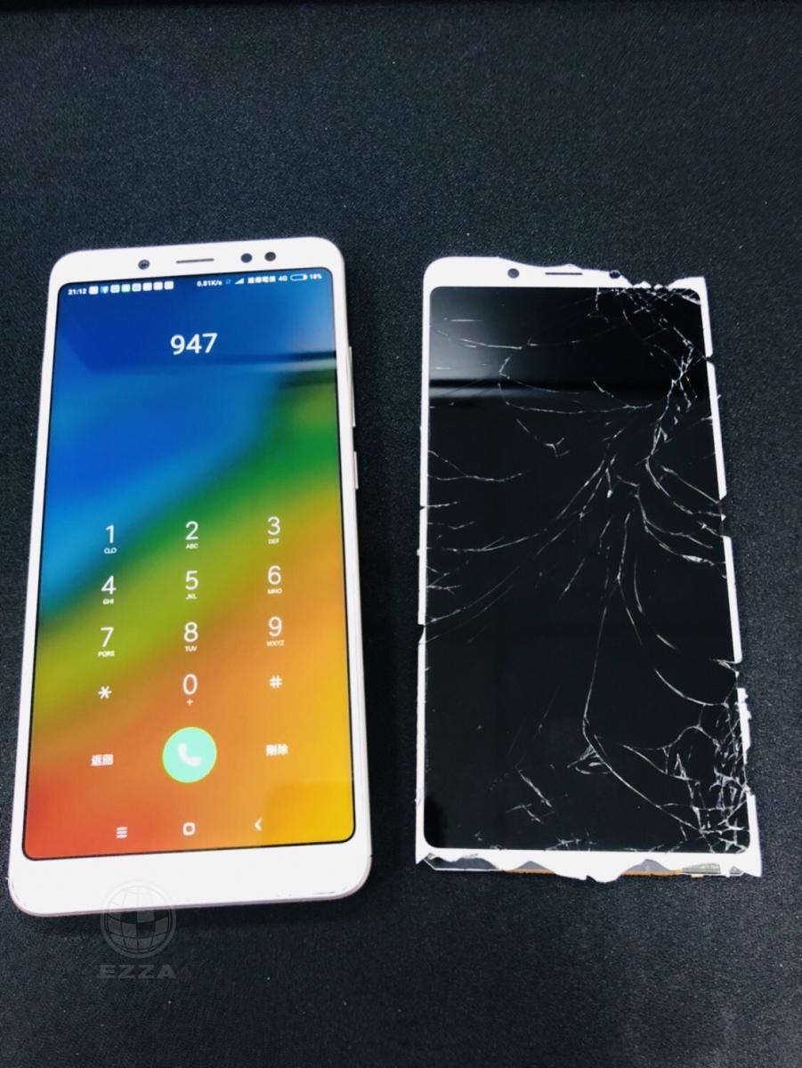 紅米Note5 面板破裂(947手機維修聯盟 新北新店站)
