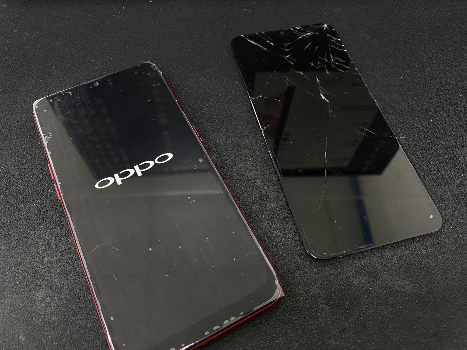 OPPO AX5S面板破裂(947手機維修聯盟 新北新店站)