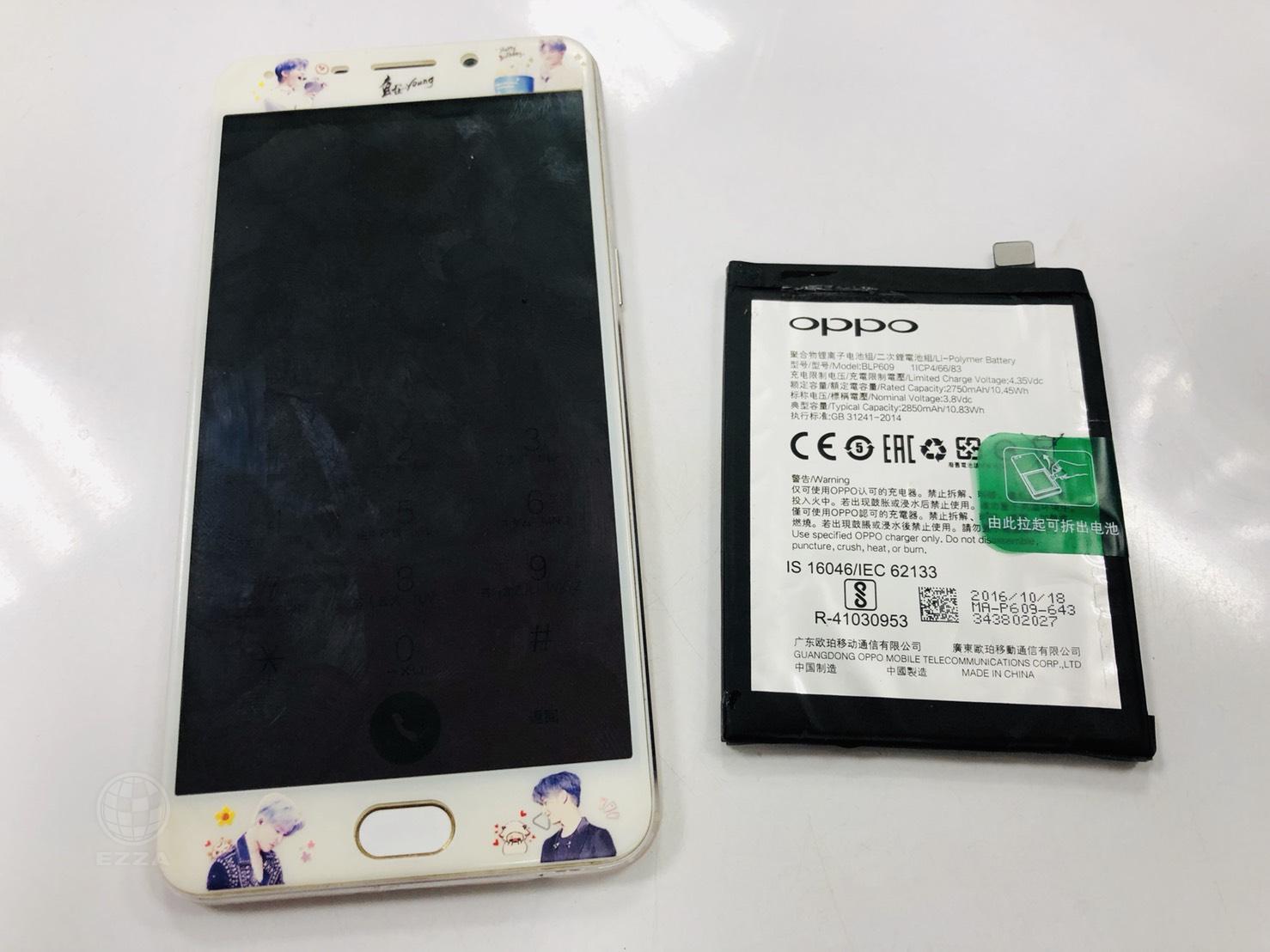 OPPO R9電池膨脹(947手機維修聯盟 新北新店站)