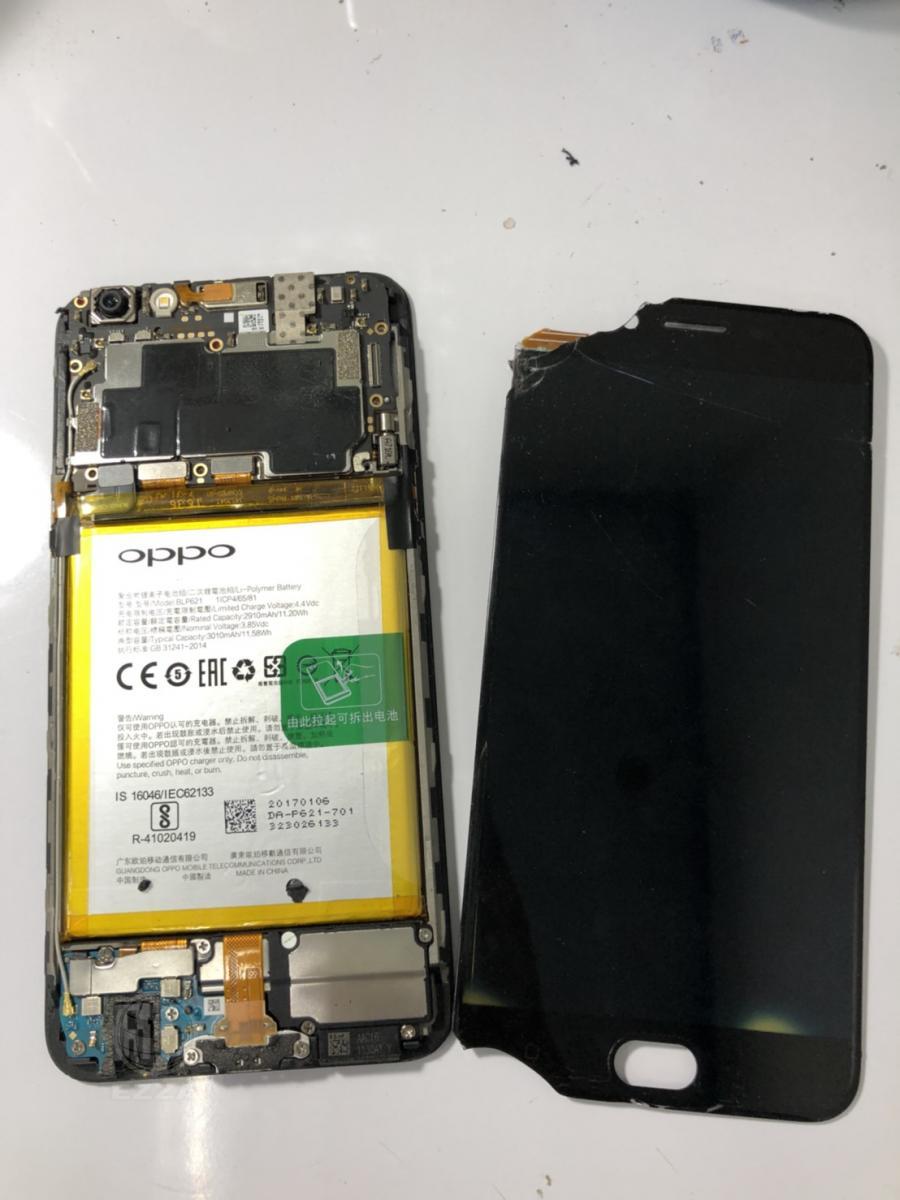 OPPO R9s+面板破裂(947手機維修聯盟 新北新店站)